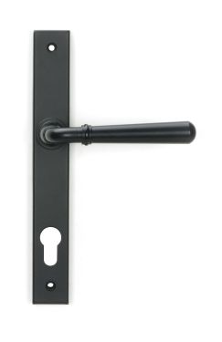 Click Here To Enlarge This Photo Of 46413 From the Anvil Matt Black Newbury Slimline Lever Espag. Lock Set - 92mm centres - 212mm Screw Centres