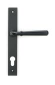 46413 From the Anvil Matt Black Newbury Slimline Lever Espag. Lock Set - 92mm centres - 212mm Screw Centres