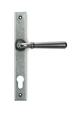 Click Here To Enlarge This Photo Of 46414 From the Anvil Pewter Newbury Slimline Lever Espag. Lock Set - 92mm centres - 212mm Screw Centres