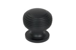 46466 From the Anvil Matt Black Beehive Cabinet Knob 30mm