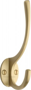 Click Here To Enlarge This Photo Of V1050-SB Heritage Brass Hat & Coat Hook Satin Brass Finish