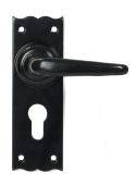 46570 From the Anvil Black Oak Lever Euro Lock Set