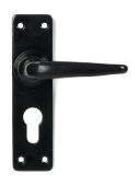 46577 From the Anvil Black Smooth Lever Euro Lock Set