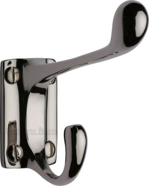 Click Here To Enlarge This Photo Of V1056-PNF Heritage Brass Hat & Coat Hook Polished Nickel Finish