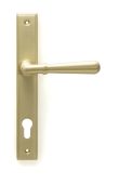 50851 From the Anvil Satin Brass Newbury Slimline Lever Espag. Lock Set - 92mm centres - 212mm Screw Centres