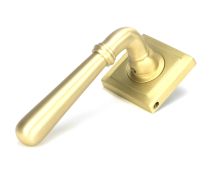 50856 From the Anvil Satin Brass Newbury Lever on Rose Set (Square)
