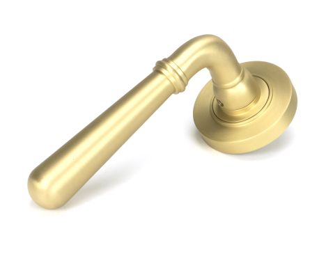 Click Here To Enlarge This Photo Of 50857 From the Anvil Satin Brass Newbury Lever on Rose Set (Plain) - Unsprung