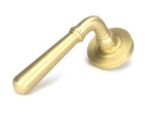 50857 From the Anvil Satin Brass Newbury Lever on Rose Set (Plain) - Unsprung