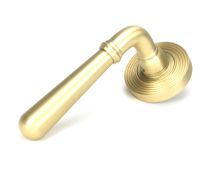 50859 From the Anvil Satin Brass Newbury Lever on Rose Set (Beehive) - Unsprung