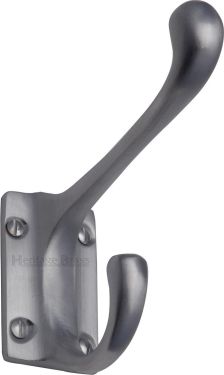 Click Here To Enlarge This Photo Of V1056-SC Heritage Brass Hat & Coat Hook Satin Chrome Finish