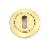 50872 From the Anvil Satin Brass Round Escutcheon (Plain)