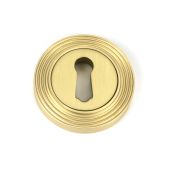 50874 From the Anvil Satin Brass Round Escutcheon (Beehive)