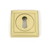 50875 From the Anvil Satin Brass Round Escutcheon (Square)
