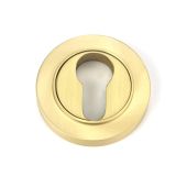 50876 From the Anvil Satin Brass Round Euro Escutcheon (Plain)