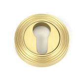 50878 From the Anvil Satin Brass Round Euro Escutcheon (Beehive)
