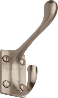 Click Here To Enlarge This Photo Of V1056-SN Heritage Brass Hat & Coat Hook Satin Nickel Finish