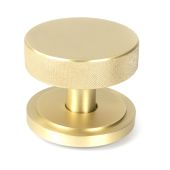 50894 From the Anvil Satin Brass Brompton Centre Door Knob (Art Deco)