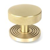 50895 From the Anvil Satin Brass Brompton Centre Door Knob (Beehive)