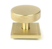 50896 From the Anvil Satin Brass Brompton Centre Door Knob (Square)