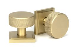 50911 From the Anvil Satin Brass Brompton Mortice/Rim Knob Set (Square)