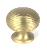 50932 From the Anvil Satin Brass Beehive Cabinet Knob 40mm