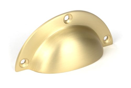 Click Here To Enlarge This Photo Of 50950 From the Anvil Satin Brass 4" Plain Drawer Pull