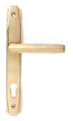 51185 From the Anvil Polished Brass Art Deco Slimline Lever Espag. Lock Set - 92mm centres - 212mm Screw Centres
