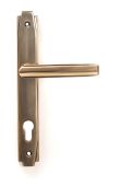 51190 From the Anvil Polished Bronze Art Deco Slimline Lever Espag. Lock Set - 92mm centres - 212mm Screw Centres