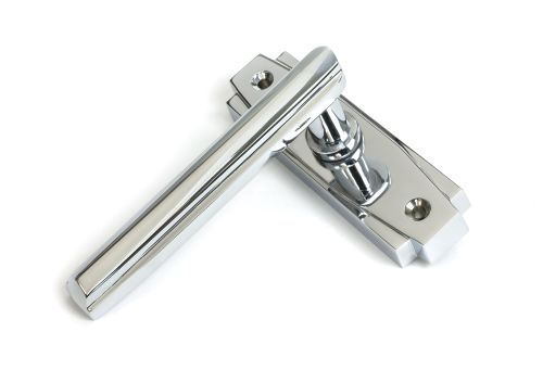 Click Here To Enlarge This Photo Of 51194 From the Anvil Polished Chrome Art Deco Lever on Rose Set