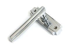 51194 From the Anvil Polished Chrome Art Deco Lever on Rose Set