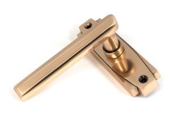 51196 From the Anvil Polished Bronze Art Deco Lever on Rose Set