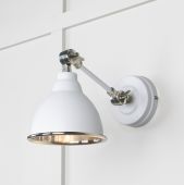 49715SF From the Anvil Smooth Nickel Brindley Wall Light in Flock