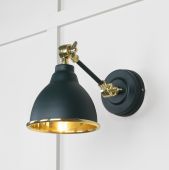 49716SDI From the Anvil Smooth Brass Brindley Wall Light in Dingle