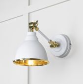 49716SF From the Anvil Smooth Brass Brindley Wall Light in Flock