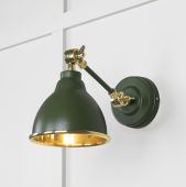 49716SH From the Anvil Smooth Brass Brindley Wall Light in Heath
