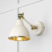 49716STE From the Anvil Smooth Brass Brindley Wall Light in Teasel