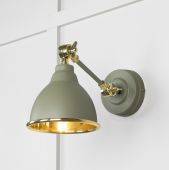 49716STU From the Anvil Smooth Brass Brindley Wall Light in Tump