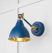 49716SU From the Anvil Smooth Brass Brindley Wall Light in Upstream