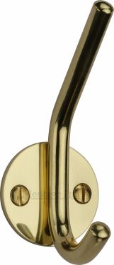 Click Here To Enlarge This Photo Of V1065-PB Heritage Brass Hat & Coat Hook Polished Brass Finish