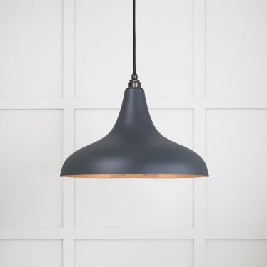 Click Here To Enlarge This Photo Of 49720SSO From the Anvil Smooth Copper Frankley Pendant in Soot