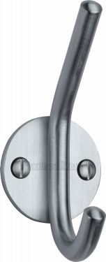 Click Here To Enlarge This Photo Of V1065-SC Heritage Brass Hat & Coat Hook Satin Chrome Finish