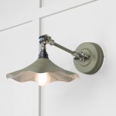49724STU From the Anvil Smooth Nickel Flora Wall Light in Tump