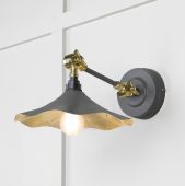 49725SBL From the Anvil Smooth Brass Flora Wall Light in Bluff