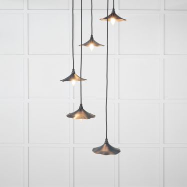 Click Here To Enlarge This Photo Of 49726SDU From the Anvil Smooth Copper Flora Cluster Pendant in Dusk