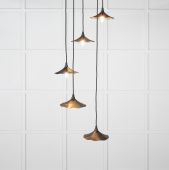 49726SEB From the Anvil Smooth Copper Flora Cluster Pendant in Elan Black