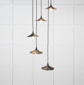 49726SSO From the Anvil Smooth Copper Flora Cluster Pendant in Soot