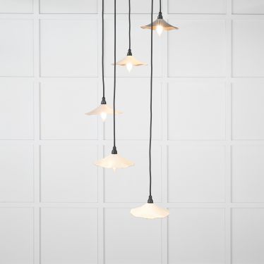 Click Here To Enlarge This Photo Of 49726STE From the Anvil Smooth Copper Flora Cluster Pendant in Teasel