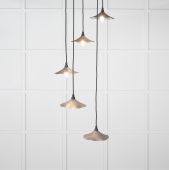 49727SBL From the Anvil Smooth Nickel Flora Cluster Pendant in Bluff