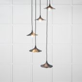 49727SDU From the Anvil Smooth Nickel Flora Cluster Pendant in Dusk