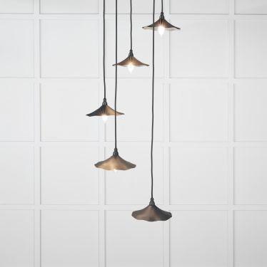 Click Here To Enlarge This Photo Of 49727SSO From the Anvil Smooth Nickel Flora Cluster Pendant in Soot